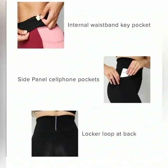 Fourlaps Plyo Workout/Lounge 2-toned Leggings SIZE XS. NWT - Picture 5 of 10